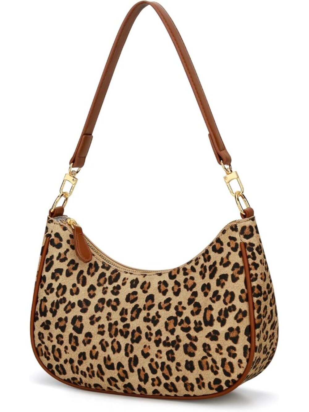 Women's Bag Leopard Leather Cute Hobo Shoulder Handbags Clutch Stylish Purse